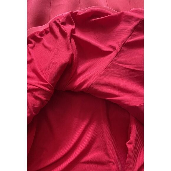 Jovani NWOT $560 Women's Midi Drop Waist Cocktail Scuba Dress Ruffle Hem Size 10 - Picture 9 of 9